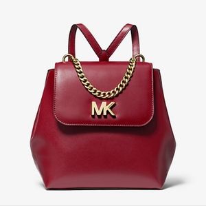 Authentic NWT Michael Kors Red Backpack Handbag